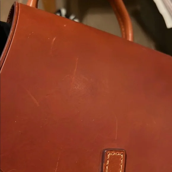 Dooney and Burke Brown and navy Women's Backpack - Picture 4 of 8